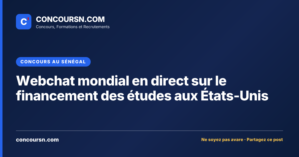 Illustration de l’article : Webchat mondial en direct sur le financement des études aux États-Unis