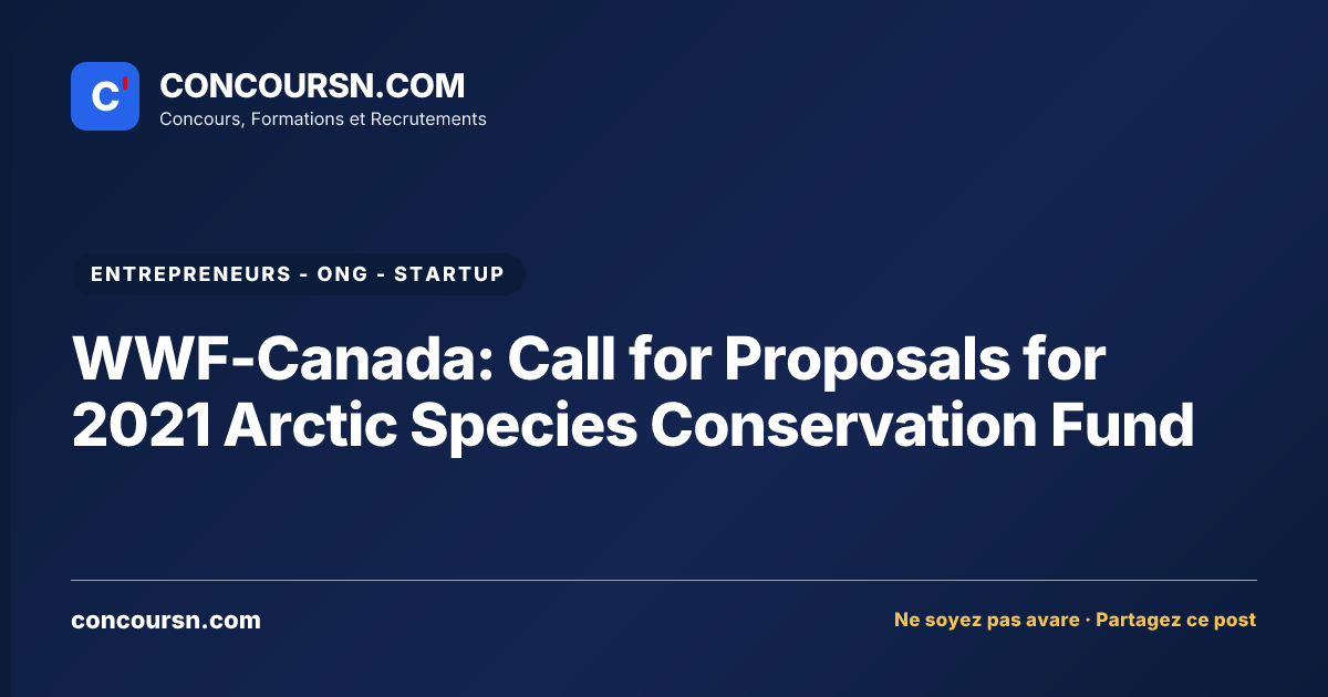 Illustration de l’article : WWF-Canada: Call for Proposals for 2021 Arctic Species Conservation Fund