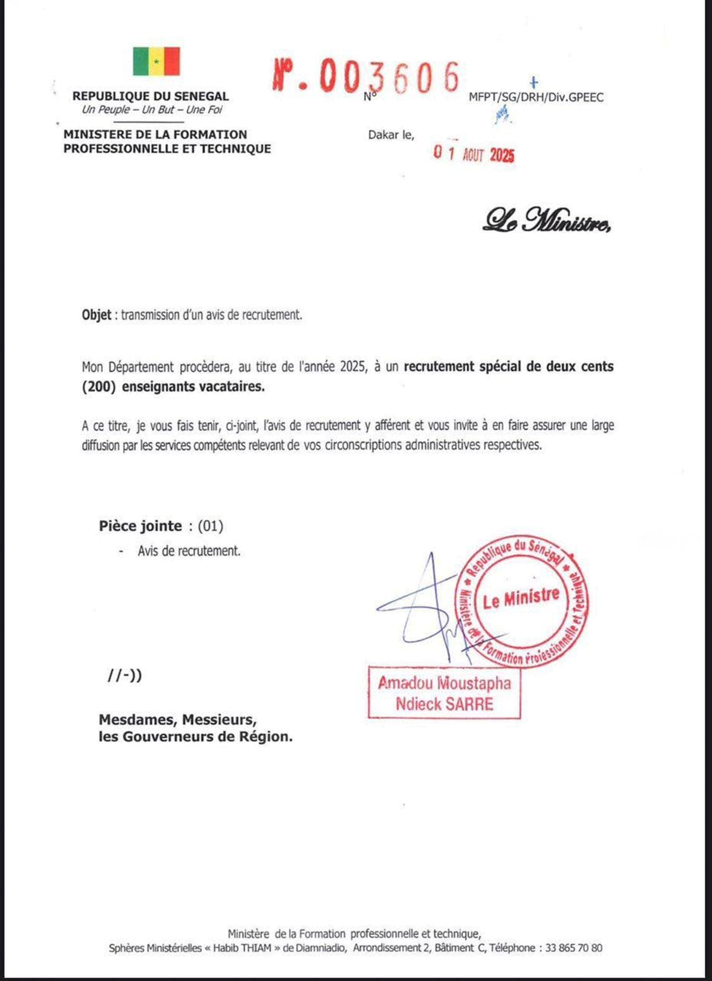 Le ministère de la Formation professionnelle recrute 200 enseignants ...